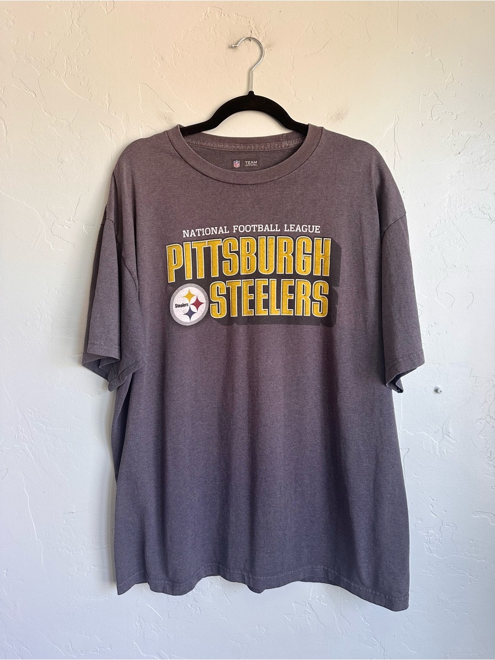 NFL Pittsburgh Steelers Gray Short Sleeve Tee Men’s Size XL